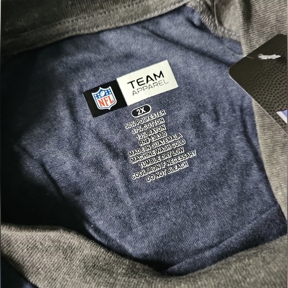 Houston Texans NFL Apparel Raglan Blue Gray T-shirt NWT Men's Big & Tall 2XL NWT - Picture 3 of 6